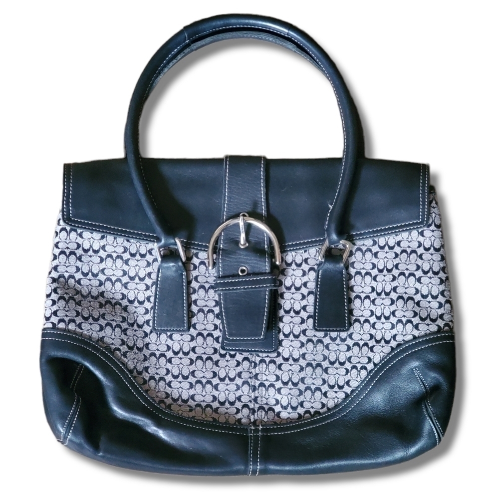 Coach black grey soho bag